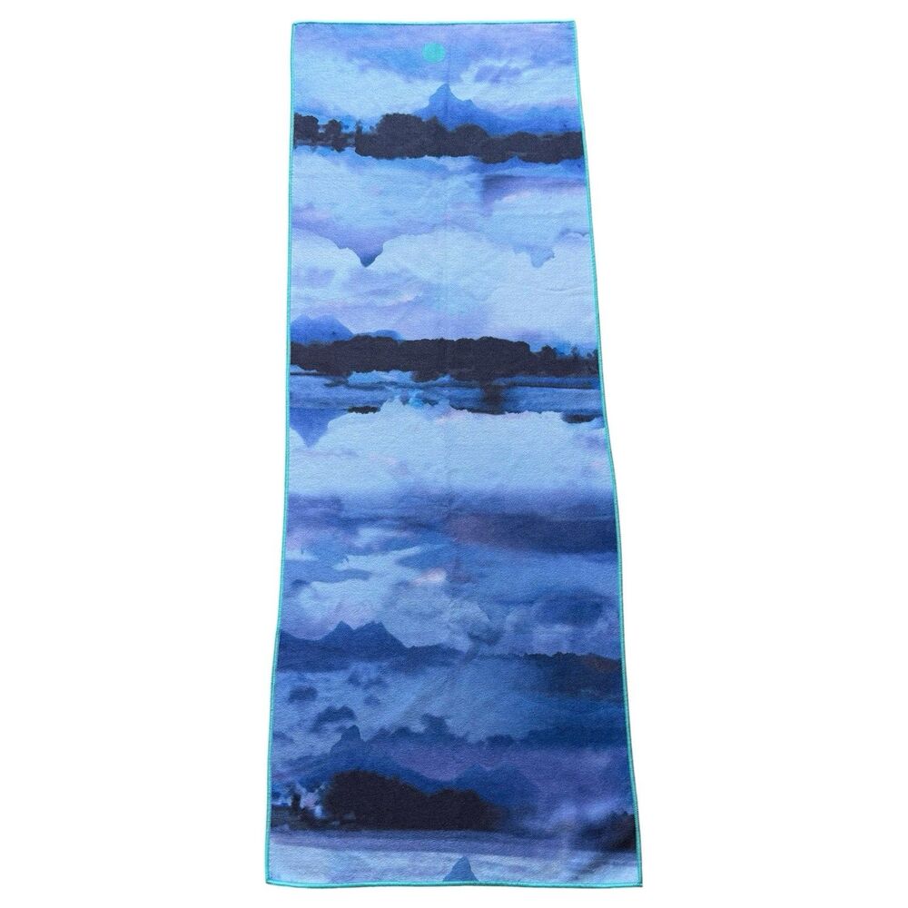 Manduka Yogitoes Skidless Yoga Mat Towel 70x24 Blue Purple Gradient Excellent